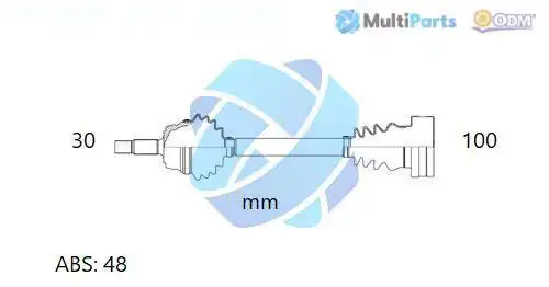 полуоска Multiparts 18-342861