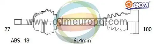 полуоска Multiparts 18-343021