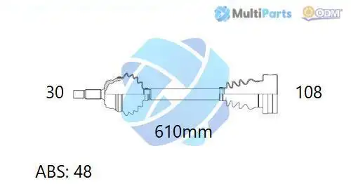 полуоска Multiparts 18-343141