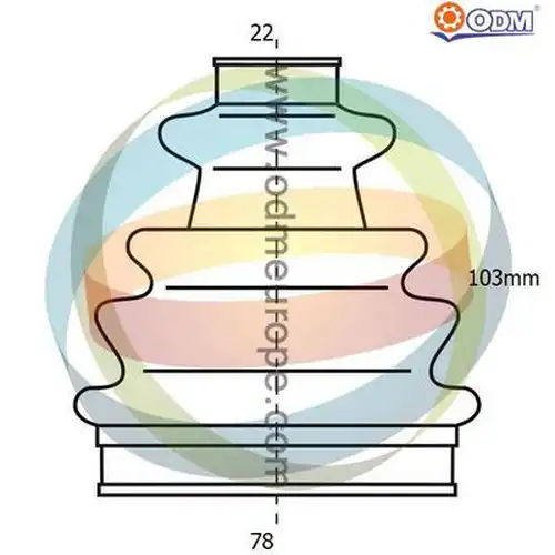 комплект маншон, полуоска Multiparts 21-990004