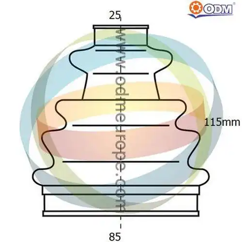 комплект маншон, полуоска Multiparts 21-990141