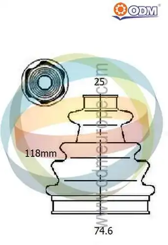 комплект маншон, полуоска Multiparts 21-990408