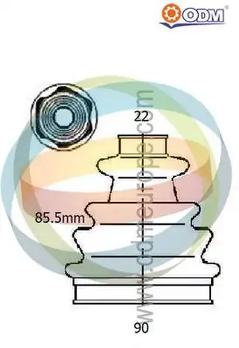 комплект маншон, полуоска Multiparts 21-990421