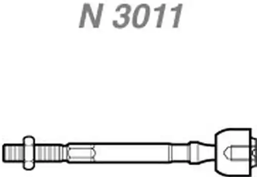 аксиален шарнирен накрайник, напречна кормилна щанга NAKATA N 3011