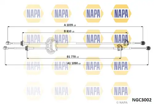 въжен механизъм, ръчна трансмисия NAPA NGC3002