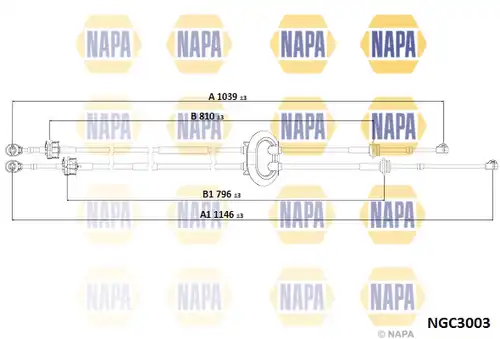 въжен механизъм, ръчна трансмисия NAPA NGC3003