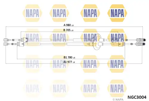 въжен механизъм, ръчна трансмисия NAPA NGC3004