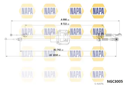 въжен механизъм, ръчна трансмисия NAPA NGC3005