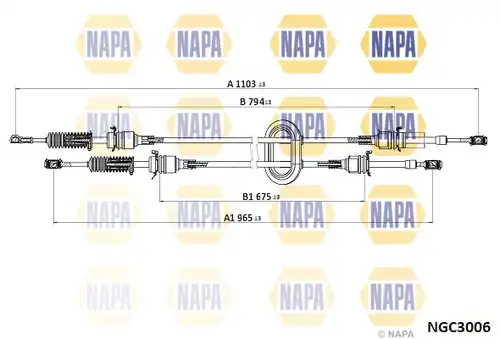 въжен механизъм, ръчна трансмисия NAPA NGC3006