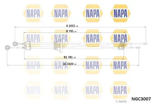 въжен механизъм, ръчна трансмисия NAPA NGC3007