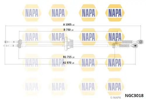 въжен механизъм, ръчна трансмисия NAPA NGC3018
