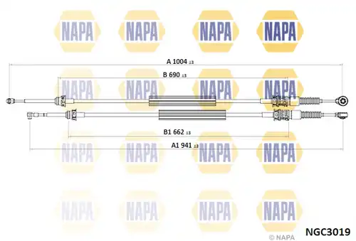 въжен механизъм, ръчна трансмисия NAPA NGC3019