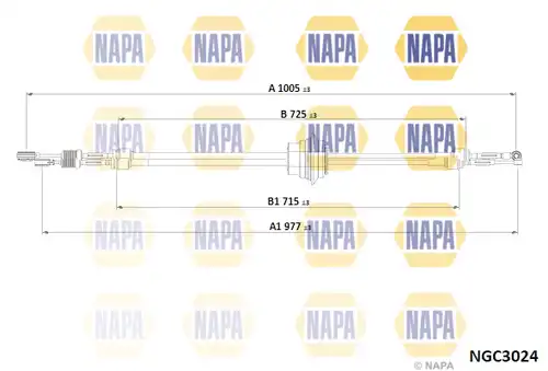 въжен механизъм, ръчна трансмисия NAPA NGC3024