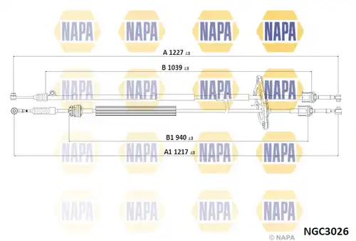 въжен механизъм, ръчна трансмисия NAPA NGC3026