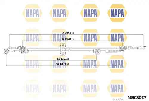 въжен механизъм, ръчна трансмисия NAPA NGC3027