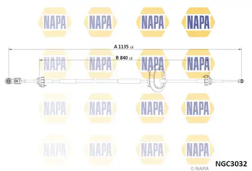въжен механизъм, ръчна трансмисия NAPA NGC3032