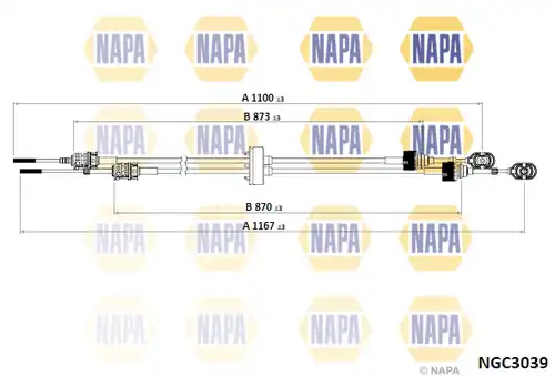 въжен механизъм, ръчна трансмисия NAPA NGC3039