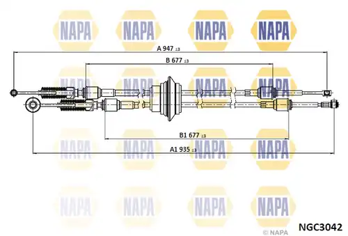 въжен механизъм, ръчна трансмисия NAPA NGC3042