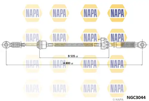 въжен механизъм, ръчна трансмисия NAPA NGC3044