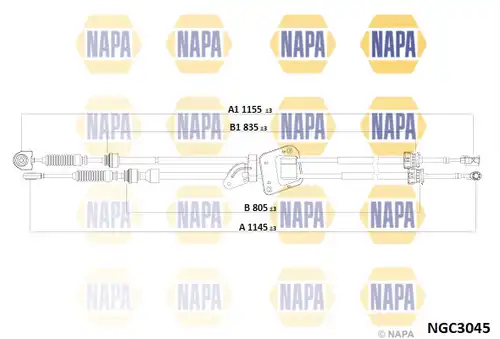 въжен механизъм, ръчна трансмисия NAPA NGC3045