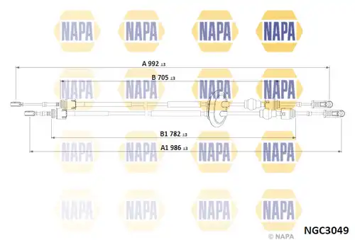 въжен механизъм, ръчна трансмисия NAPA NGC3049