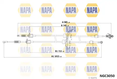 въжен механизъм, ръчна трансмисия NAPA NGC3050