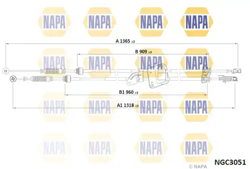 въжен механизъм, ръчна трансмисия NAPA NGC3051