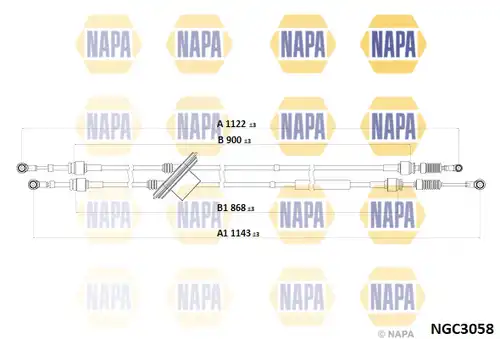 въжен механизъм, ръчна трансмисия NAPA NGC3058