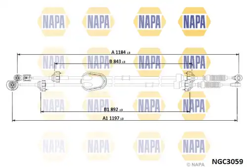 въжен механизъм, ръчна трансмисия NAPA NGC3059