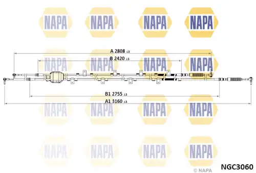 въжен механизъм, ръчна трансмисия NAPA NGC3060