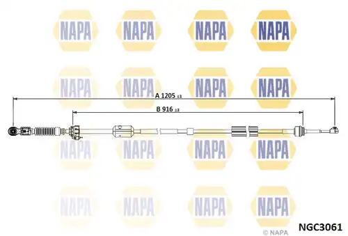 въжен механизъм, ръчна трансмисия NAPA NGC3061