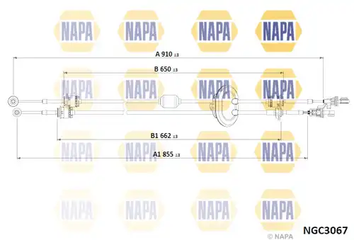 въжен механизъм, ръчна трансмисия NAPA NGC3067