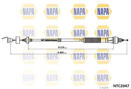 въжен механизъм, задействане на съединителя NAPA NTC2047