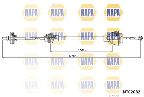 въжен механизъм, задействане на съединителя NAPA NTC2082