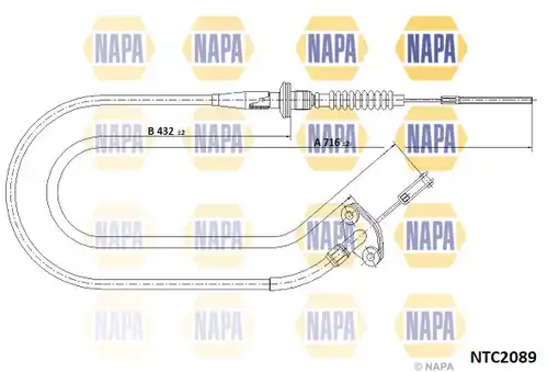 въжен механизъм, задействане на съединителя NAPA NTC2089