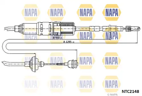 въжен механизъм, задействане на съединителя NAPA NTC2148