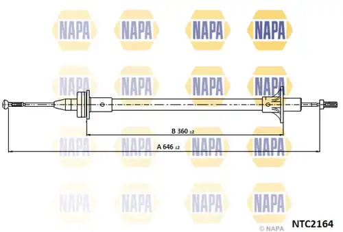 въжен механизъм, задействане на съединителя NAPA NTC2164