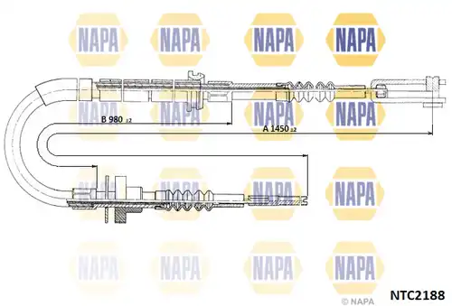 въжен механизъм, задействане на съединителя NAPA NTC2188