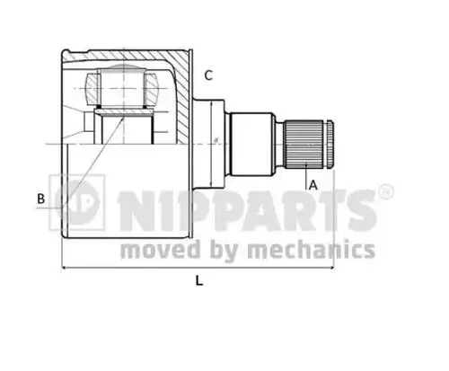 каре комплект, полуоска NIPPARTS J2831136