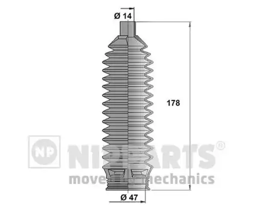 комплект маншон, кормилно управление NIPPARTS J2840504