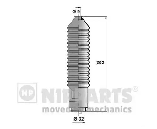 комплект маншон, кормилно управление NIPPARTS J2841004