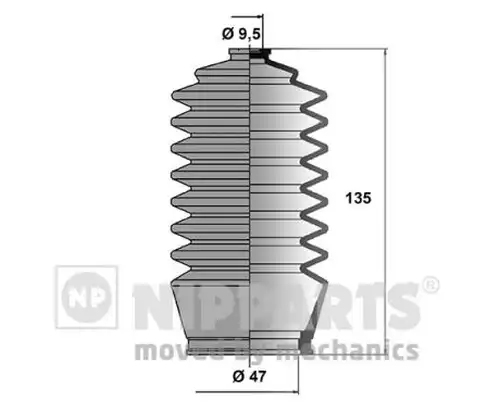 комплект маншон, кормилно управление NIPPARTS J2842002