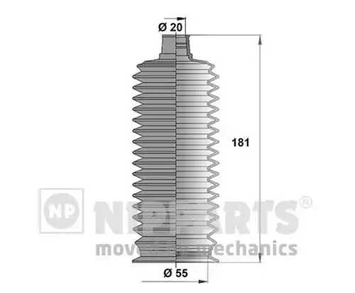 комплект маншон, кормилно управление NIPPARTS J2842026