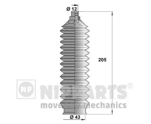 комплект маншон, кормилно управление NIPPARTS J2843008