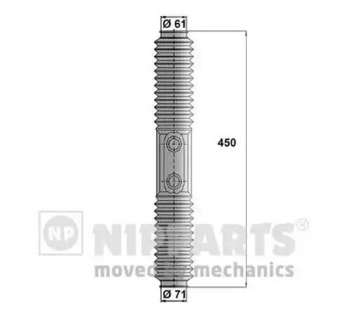 комплект маншон, кормилно управление NIPPARTS J2844006