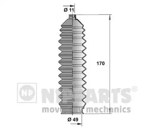 комплект маншон, кормилно управление NIPPARTS J2846001