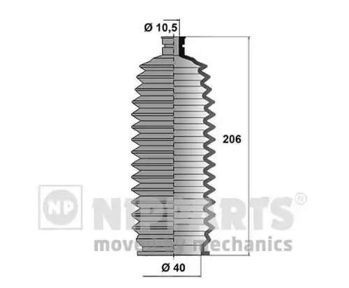 комплект маншон, кормилно управление NIPPARTS J2856003