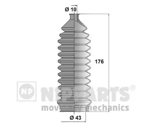 комплект маншон, кормилно управление NIPPARTS J2858000