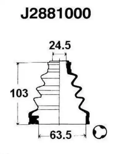 комплект маншон, полуоска NIPPARTS J2881000