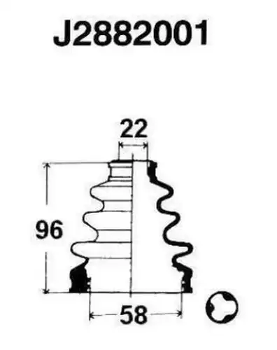 комплект маншон, полуоска NIPPARTS J2882001